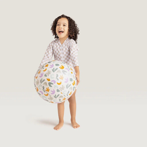 Swim Essentils Abstract kinder strandbal met print wit