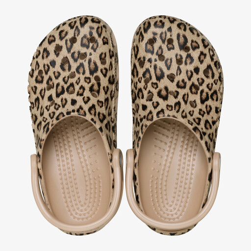 Rocs Baya Graphic Clog dames klompen met panterprint