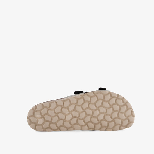 Leren dames bio slippers taupe