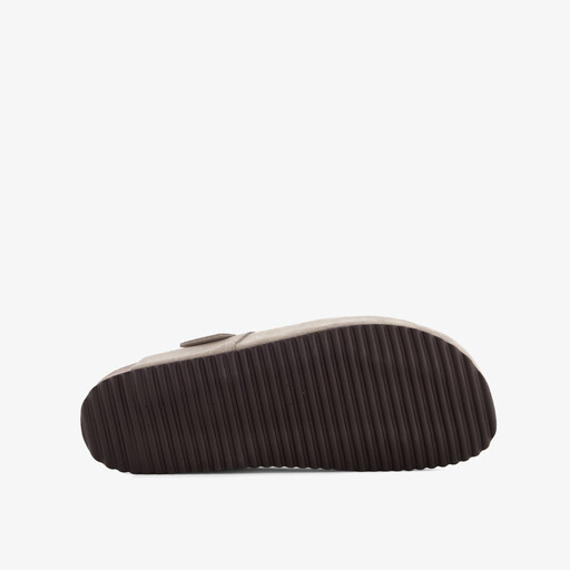Suède heren clogs taupe