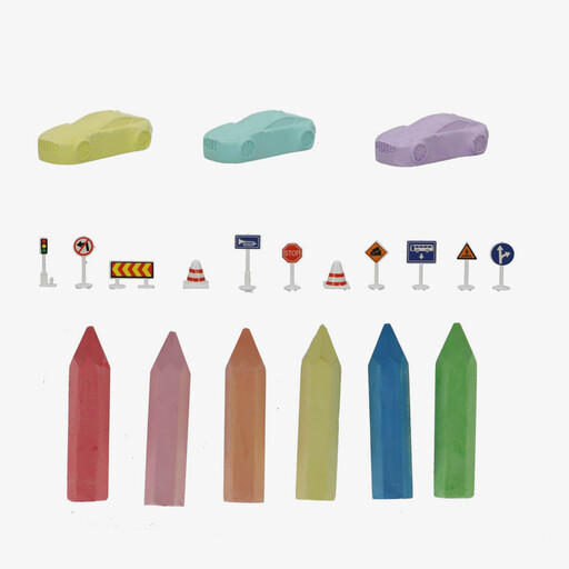 Crea Fun stoepkrijt auto set