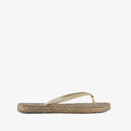 Dames teenslippers goud