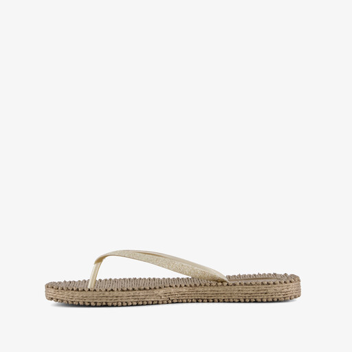 Dames teenslippers goud