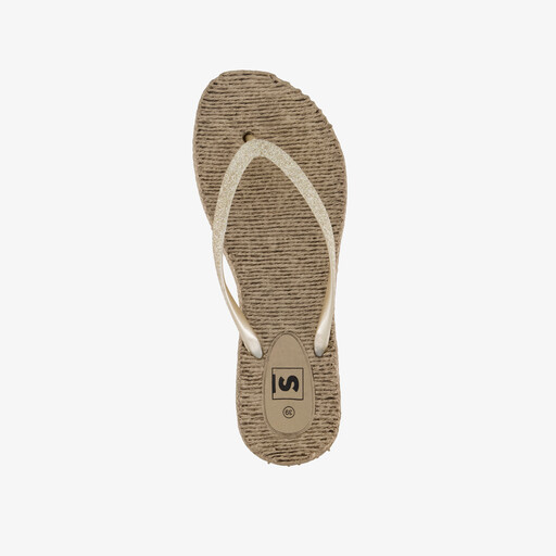 Dames teenslippers goud