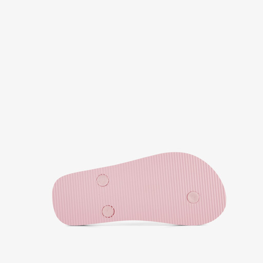 Roze meisjes teenslippers met schelpen