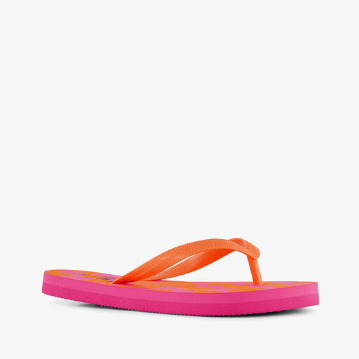 Kinder teenslippers oranje roze