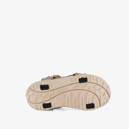 Meisjes sandalen met panterprint beige