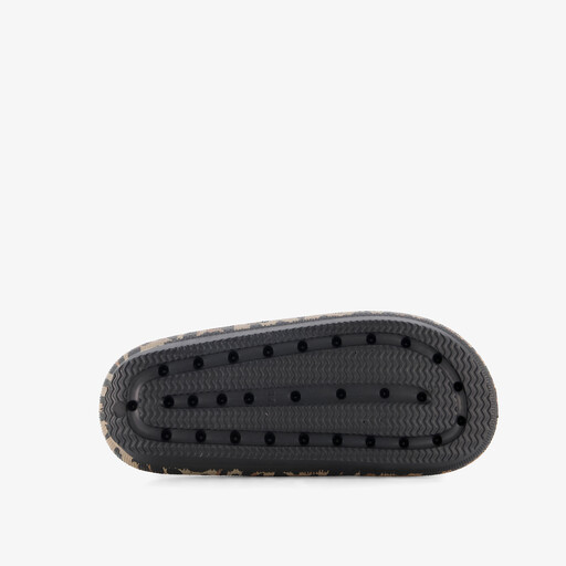 Dames badslippers met panterprint beige