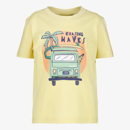Jongens T-shirt met busje geel