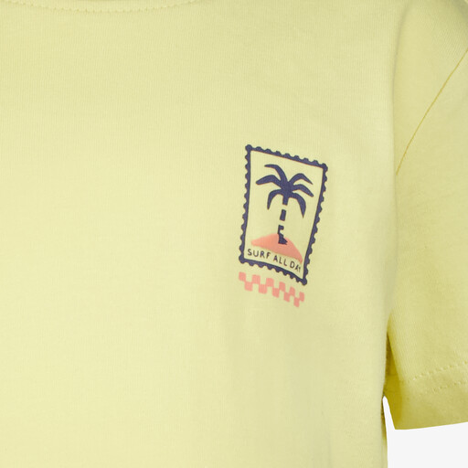 Jongens T-shirt met backprint geel