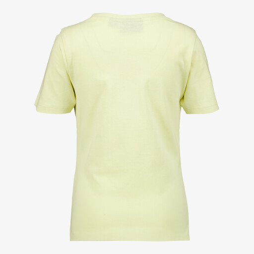 Meisjes T-shirt met vlinder lichtgeel
