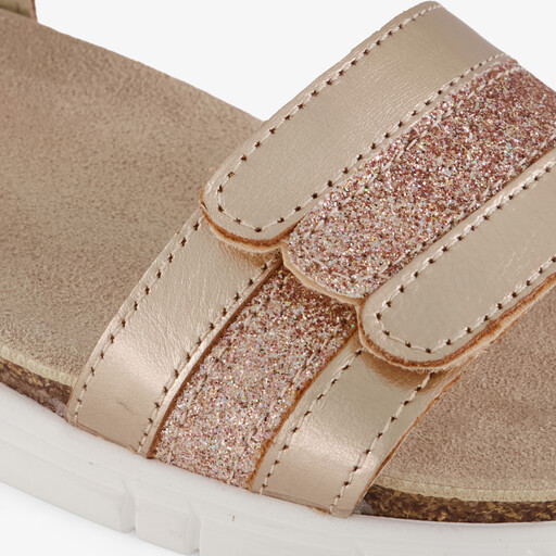 Leren meisjes sandalen goud