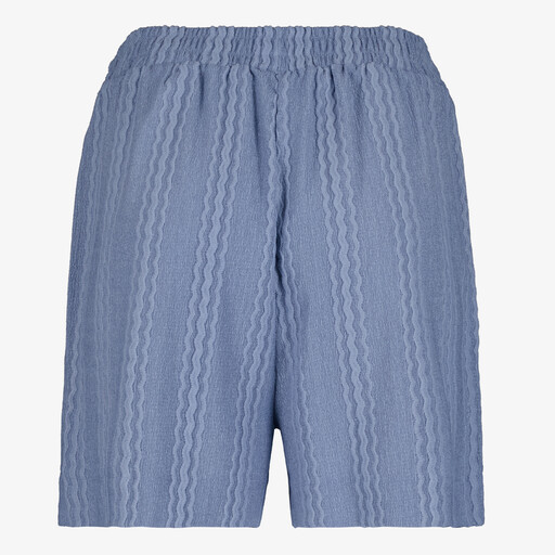 Dames short met patroon blauw