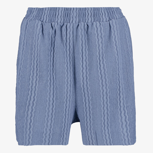 Dames short met patroon blauw