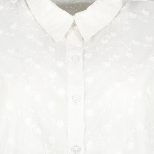 Dames blouse met driekwart mouwen wit