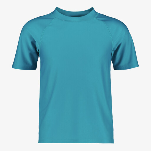 Kinder UV zwemshirt met korte mouwen blauw