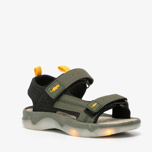 Jongens sandalen groen met lichtjes