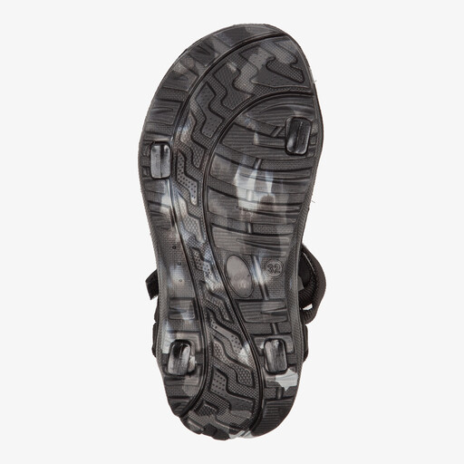 Jongens sandalen zwart met camouflage