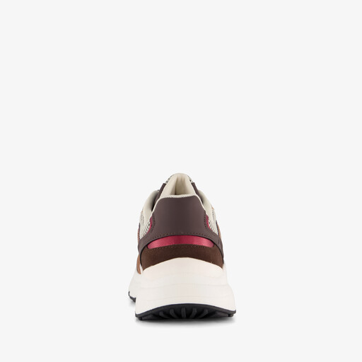 Dames dad sneakers bruin rood