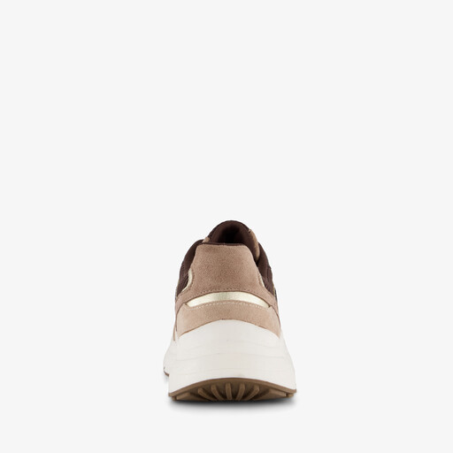 Dames dad sneakers beige bruin