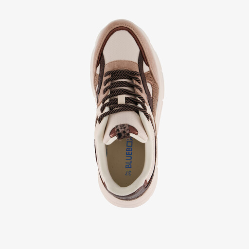 Dames dad sneakers beige bruin