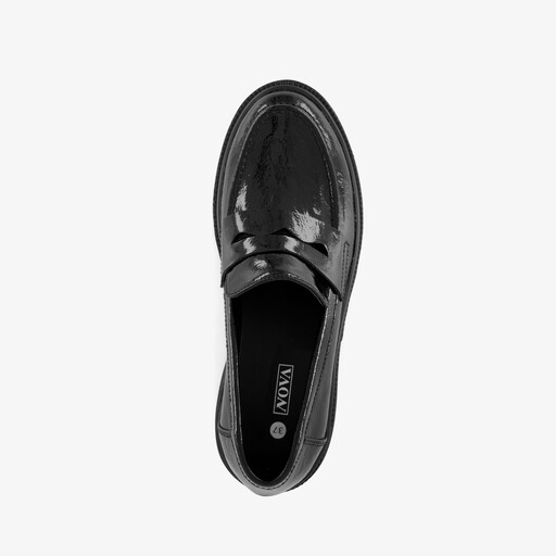 Dames lak loafers zwart