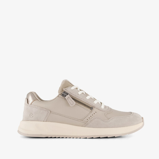 ECCO leren dames sneakers beige