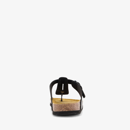 Dames bio teenslippers zwart