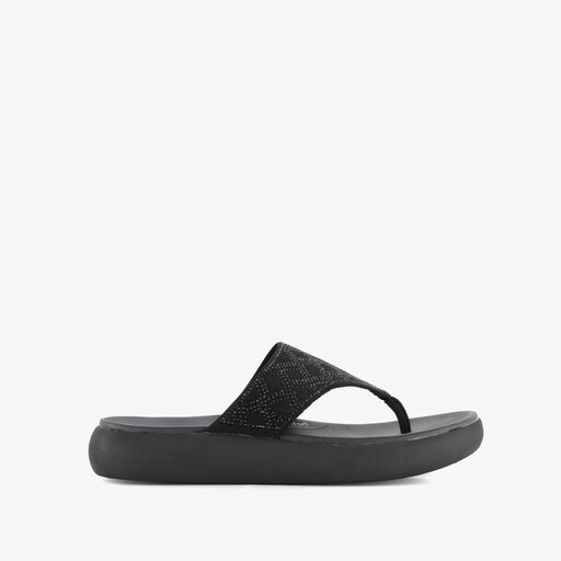 Relaxed Fit: Asana Luxe - Keep Dazzling teenslippers zwart