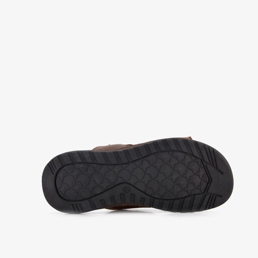 Leren heren slippers cognac bruin