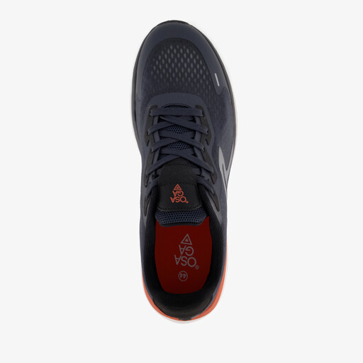 Heren hardloopschoenen blauw oranje