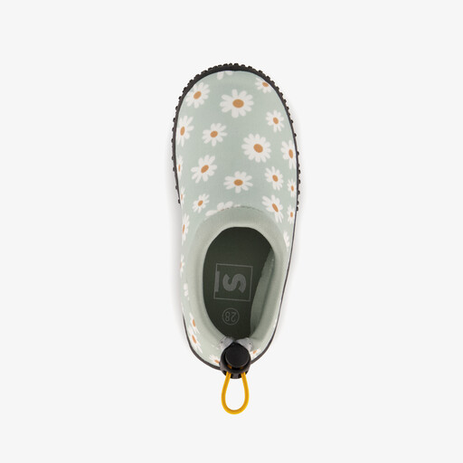 Kinder waterschoenen met madeliefjes mintgroen