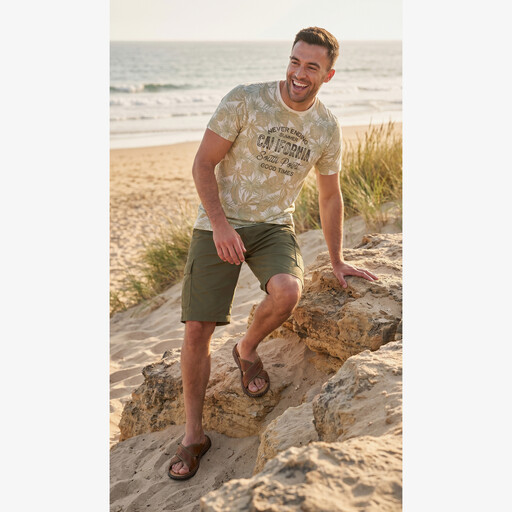 Heren cargo short donkergroen