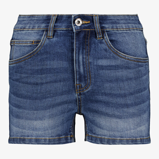 Dames denim short donkerblauw