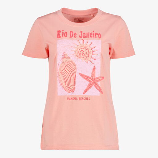 Dames T-shirt met opdruk roze