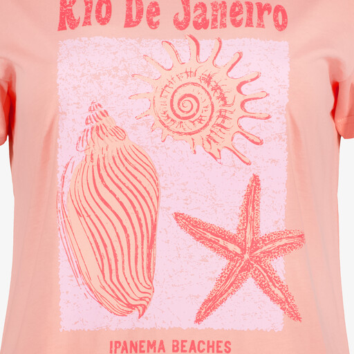 Dames T-shirt met opdruk roze