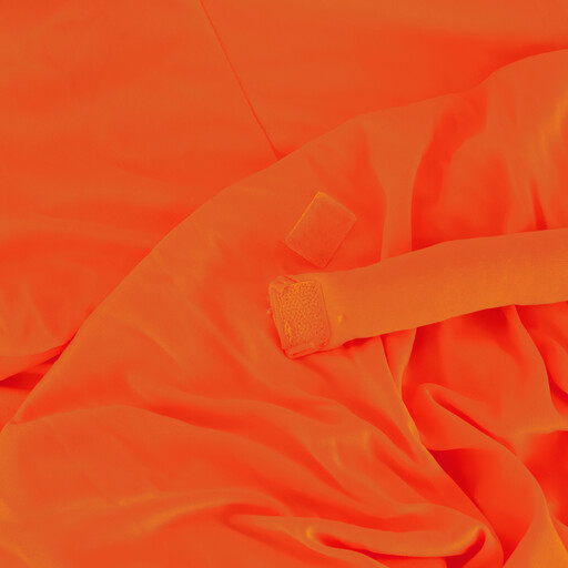 Kinder cape met leeuwenkop oranje