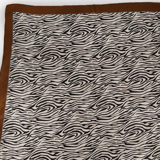 Dames sjaaltje met zebraprint bruin zwart