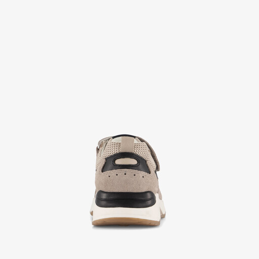 Suède jongens sneakers taupe