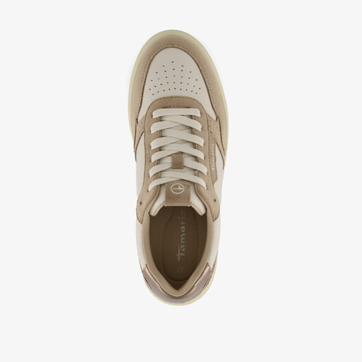 Dames sneakers beige met panterprint