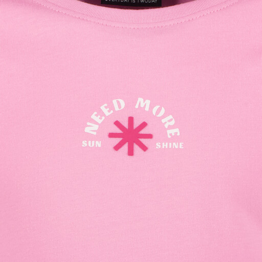 Meisjes T-shirt met backprint roze