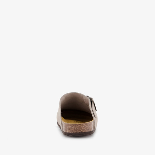 Suède dames clogs beige