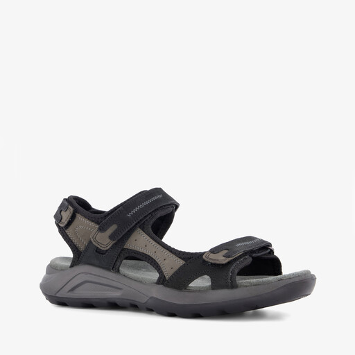 Leren dames sandalen zwart