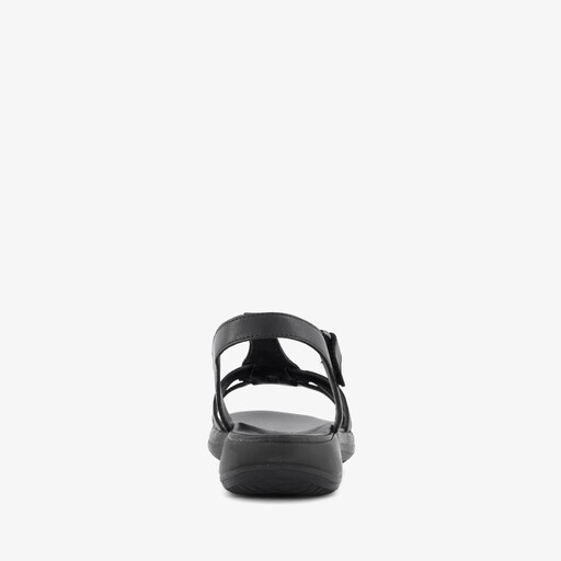 Leren dames sandalen zwart