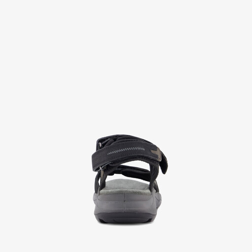 Leren dames sandalen zwart