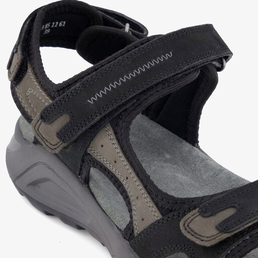 Leren dames sandalen zwart