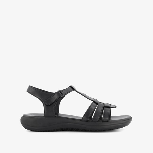Leren dames sandalen zwart