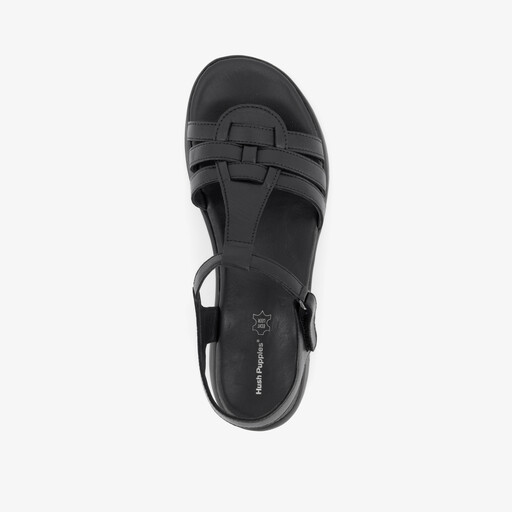Leren dames sandalen zwart