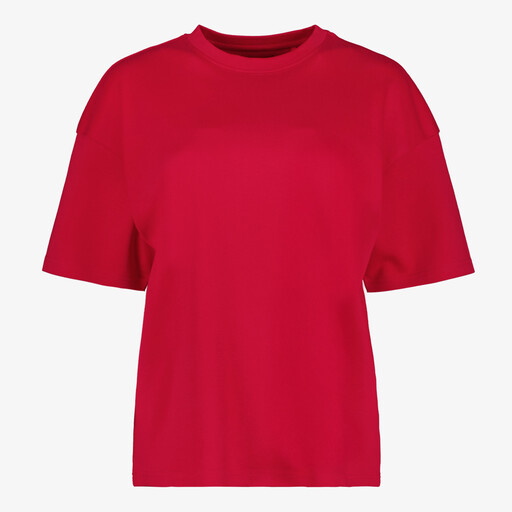 Oversized dames T-shirt rood