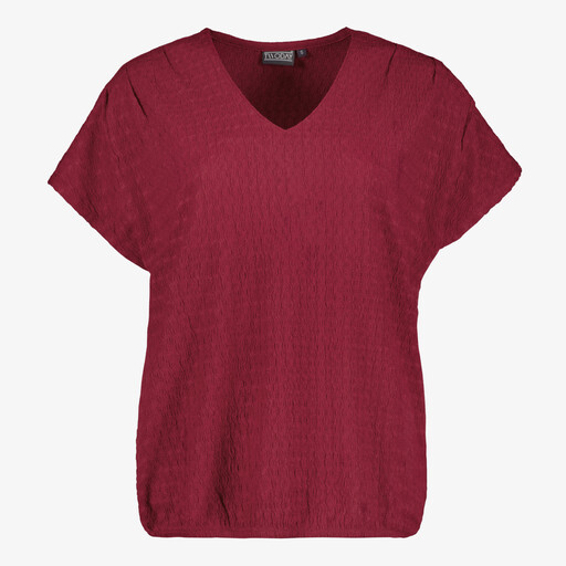Dames T-shirt bordeauxrood